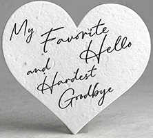 Seed Paper Heart Shape