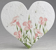 Seed Paper Heart Shape