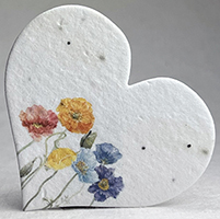 Seed Paper Heart Shape
