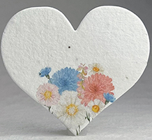 Seed Paper Heart Shape