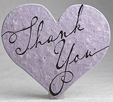 Seed Paper Heart Shape