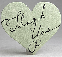 Seed Paper Heart Shape