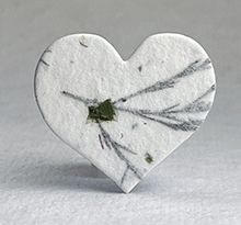 small seed paper hearts