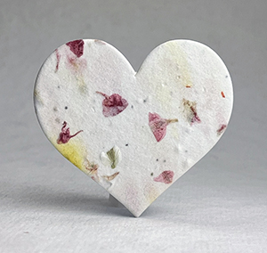 large seed paper hearts