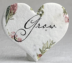 printed seed paper hearts Grow