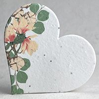 Dogwood print heart shape