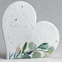Eucalyptus Print heart shape