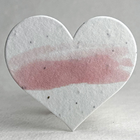Seed Paper Heart Pink Swash