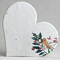 Seed Paper Heart Robin