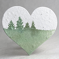 Seed Paper Heart Tree Line