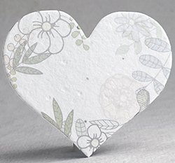 printed seed paper hearts 