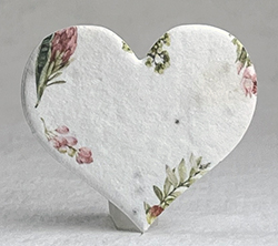 printed seed paper hearts 