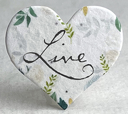 printed seed paper hearts Live