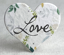 printed seed paper hearts 