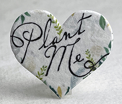 printed seed paper hearts 