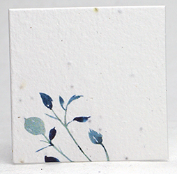 blue branch square seed paper tags