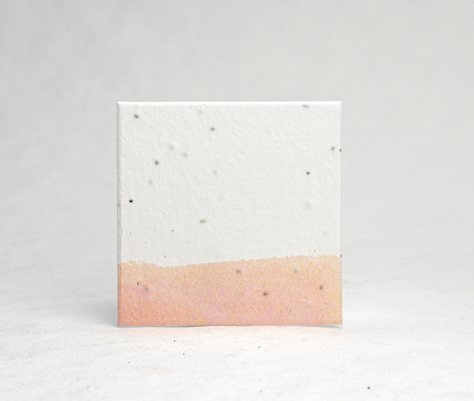 Coral Edge square seed paper tags