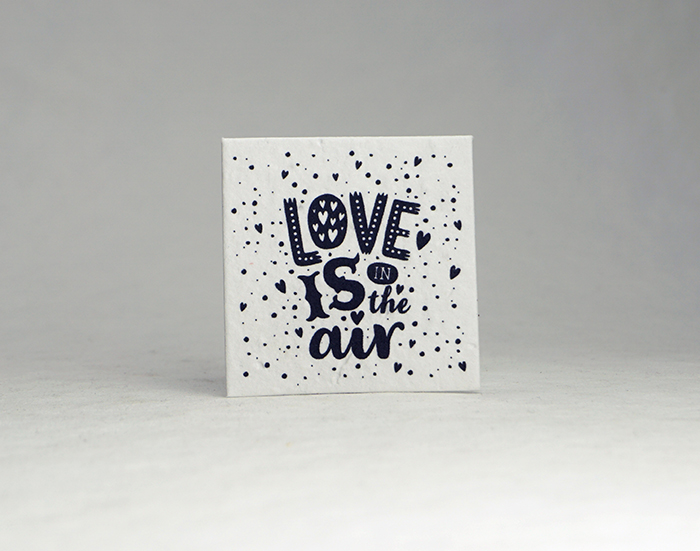 Love Is In The Air square seed paper tags