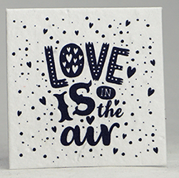 love is in the air square seed paper tags