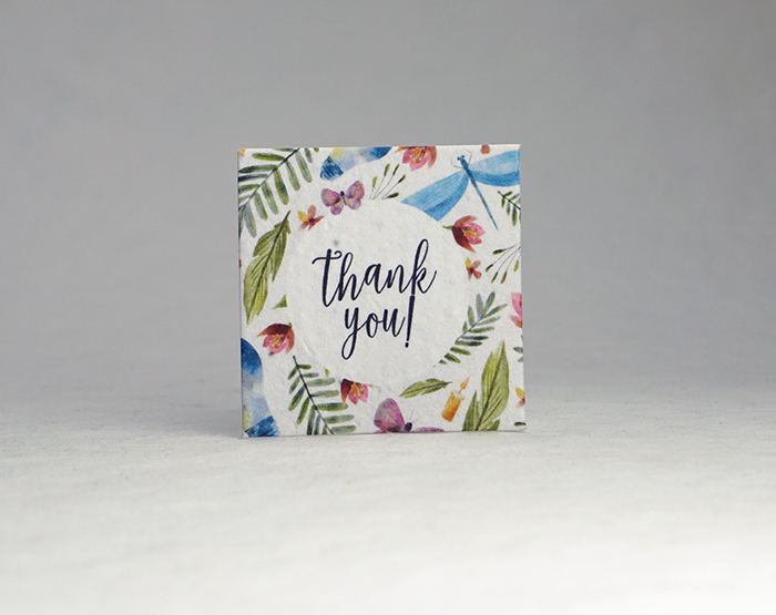 Thank You Garden square seed paper tags