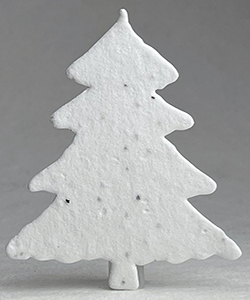Click for 10s white seed paper tree shape