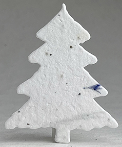 Click for 30s bachelor button seed paper tree shape