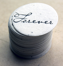 forever seed paper tag