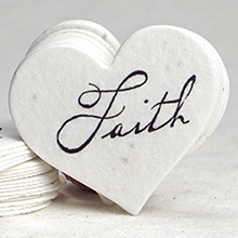 Faith seed paper heart