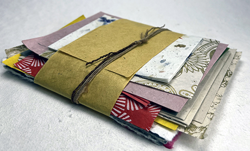 lotka and cotton paper scrap