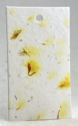 safflower and seed paper tags