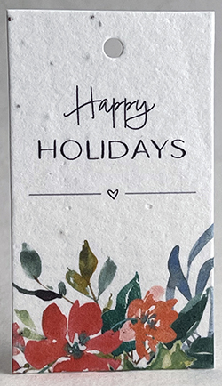 Happy Holidays Bouquet gift tag