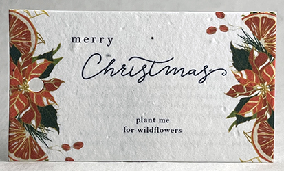 Merry Christmas Winter Bouquet gift tag