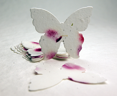 #19s pink butterfly seed paper