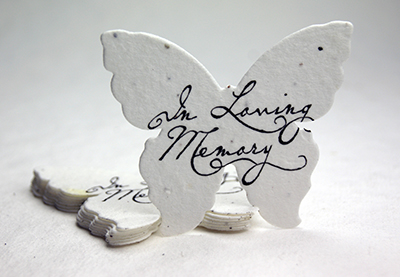 in loveing memory butterfly seed paper