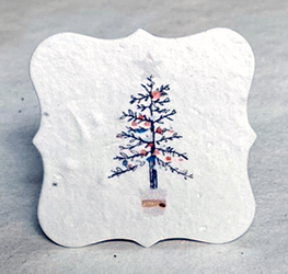 Decorated tree tag seed paper