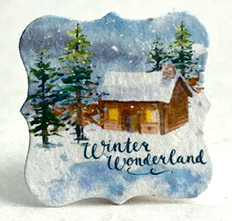 Winter wonderland tag seed paper wildflower