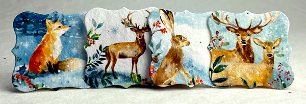 woodland winter tag seed paper