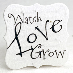 Watch Love Grow tag seed paper