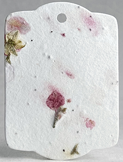 pink petal tag seed paper wildflower