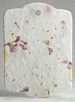 safflower and pink petal tag seed paper wildflower