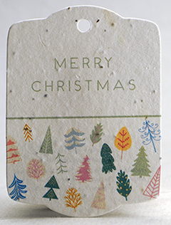 holiday tag seed paper wildflower