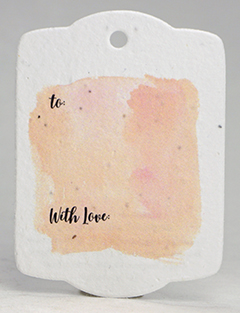 peach watercolor gift seed paper