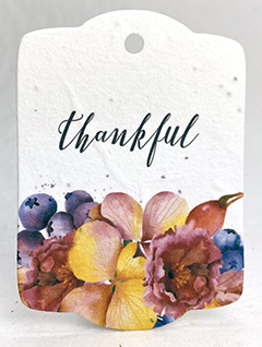 thankful gift tag seed paper