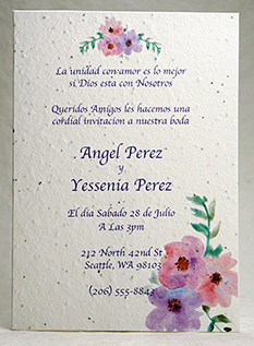 watercolor floral wedding invitation