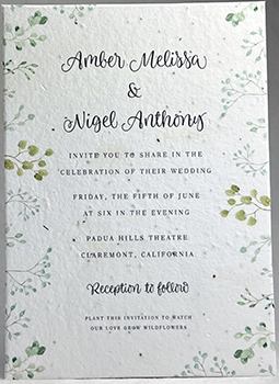 Eucalyptus print invitation