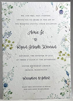 Eucalyptus/Lavender print invitation