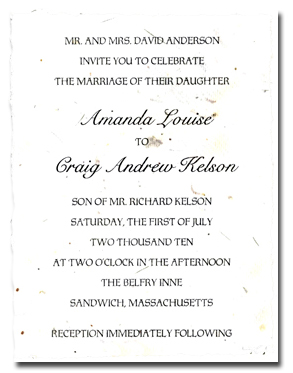5" x 7" Handmade Invitation Panel