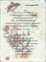 Handmade Invitation with Misty Attachment