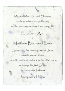 5" x 7" Invitation Panel