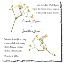 Handmade Pressed Flower Invitations
